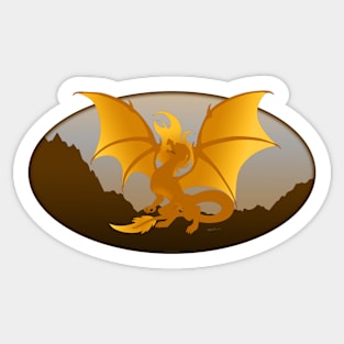 Orange Dragon Sticker